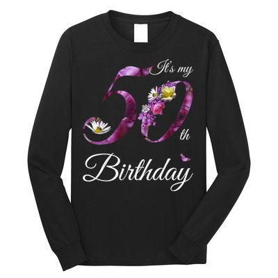 50 Year Old Shirt Floral 1973 It's My 50th Birthday Gift Long Sleeve Shirt