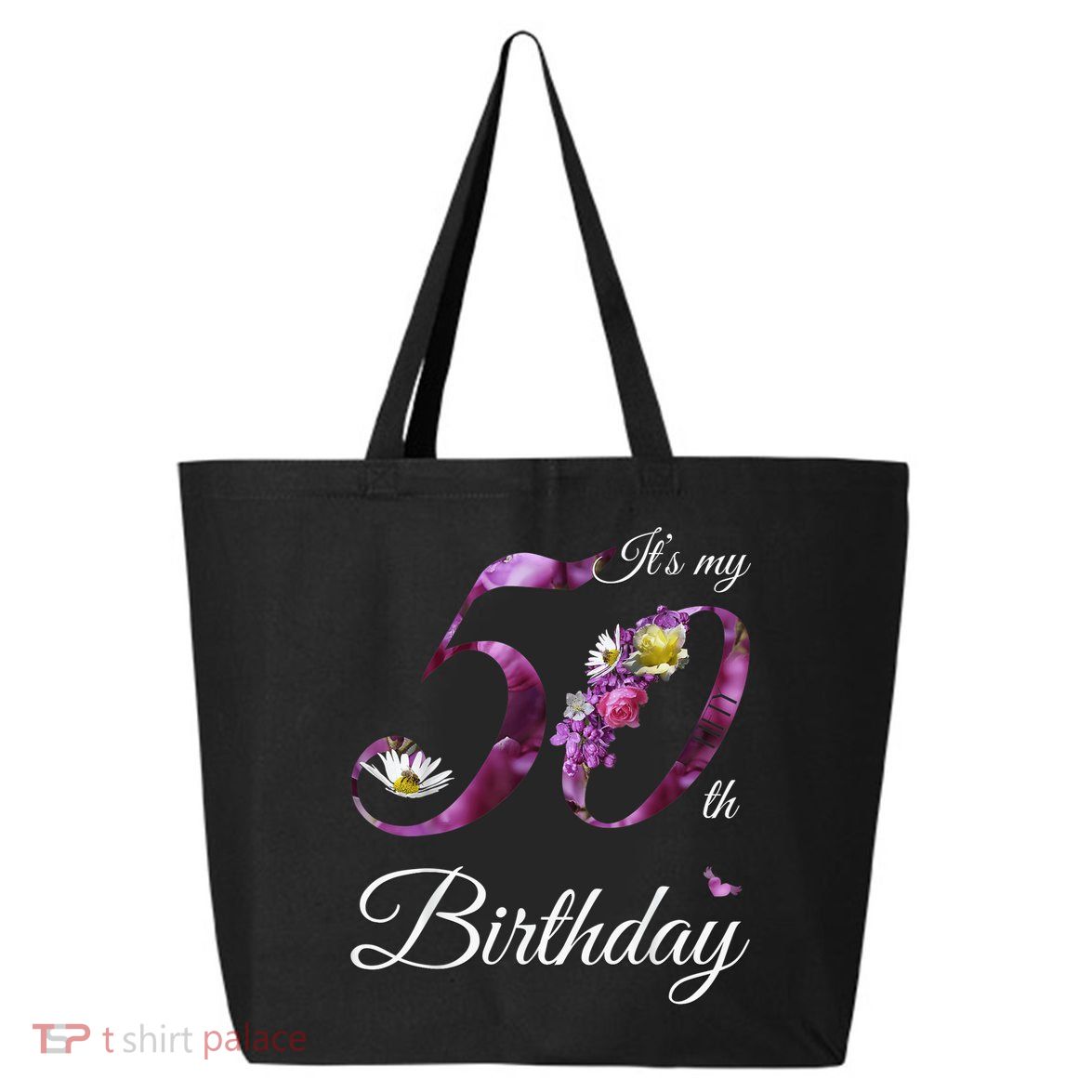 50 Year Old Shirt Floral 1973 It's My 50th Birthday Gift 25L Jumbo Tote