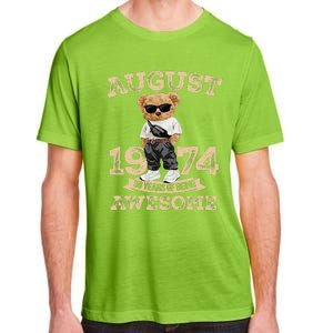 50 Year Of Being Awesome August 1974 Cool 50th Birthday Gift Adult ChromaSoft Performance T-Shirt