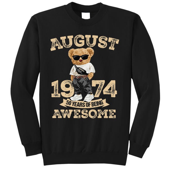 50 Year Of Being Awesome August 1974 Cool 50th Birthday Gift Sweatshirt