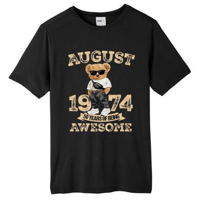 50 Year Of Being Awesome August 1974 Cool 50th Birthday Gift Tall Fusion ChromaSoft Performance T-Shirt