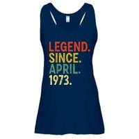 50 Year Old Legend Since April 1973 50th Birthday Ladies Essential Flowy Tank