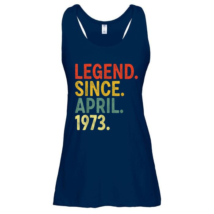 50 Year Old Legend Since April 1973 50th Birthday Ladies Essential Flowy Tank