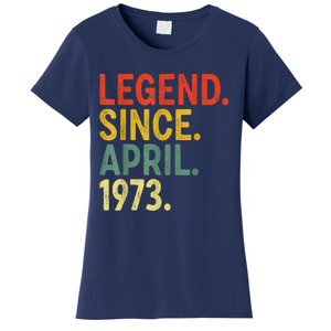 50 Year Old Legend Since April 1973 50th Birthday Women's T-Shirt