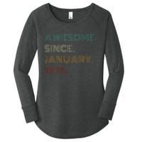 50 Years Old Awesome Since January 1975 50th Birthday Gift Women's Perfect Tri Tunic Long Sleeve Shirt