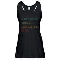 50 Years Old Awesome Since January 1975 50th Birthday Gift Ladies Essential Flowy Tank