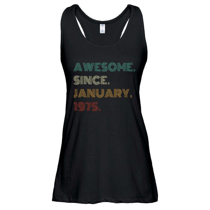 50 Years Old Awesome Since January 1975 50th Birthday Gift Ladies Essential Flowy Tank