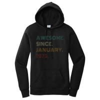 50 Years Old Awesome Since January 1975 50th Birthday Gift Women's Pullover Hoodie