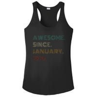 50 Years Old Awesome Since January 1975 50th Birthday Gift Ladies PosiCharge Competitor Racerback Tank