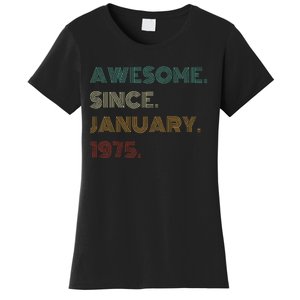 50 Years Old Awesome Since January 1975 50th Birthday Gift Women's T-Shirt