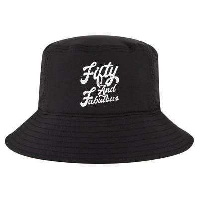 50 Years Old Gift 50 & Fabulous 50th Birthday Cool Comfort Performance Bucket Hat