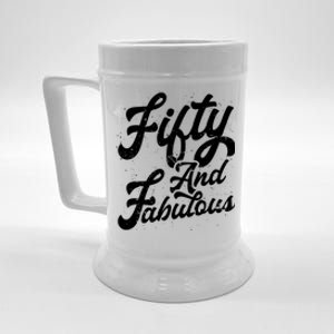 50 Years Old Gift 50 & Fabulous 50th Birthday Beer Stein