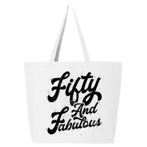 50 Years Old Gift 50 & Fabulous 50th Birthday 25L Jumbo Tote