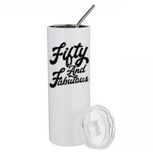 50 Years Old Gift 50 & Fabulous 50th Birthday Stainless Steel Tumbler