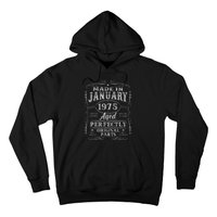 50 Years Old Made In January 1975 Vintage 50th Birthday Gift Hoodie