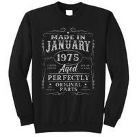 50 Years Old Made In January 1975 Vintage 50th Birthday Gift Sweatshirt