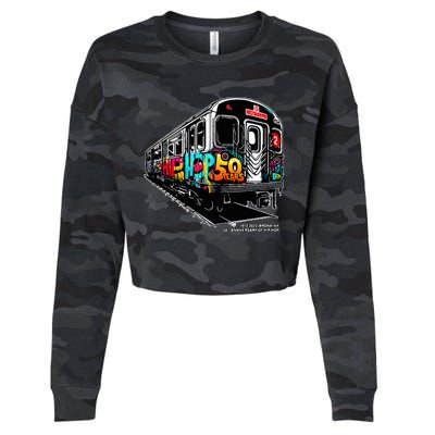 50 Years of HipHop Bronx Subway Graffiti 50th Anniversary Cropped Pullover Crew