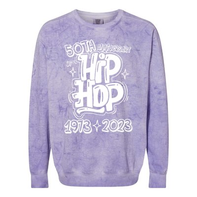 50 Years Old 50th Anniversary Of Hip Hop Graffiti Hip Hop Colorblast Crewneck Sweatshirt