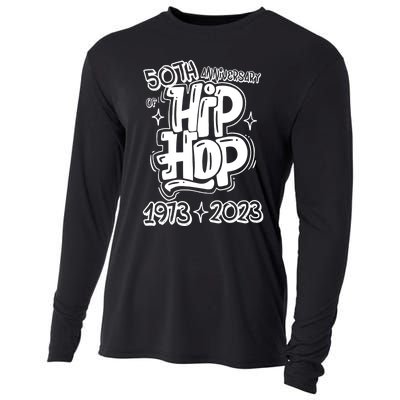 50 Years Old 50th Anniversary Of Hip Hop Graffiti Hip Hop Cooling Performance Long Sleeve Crew