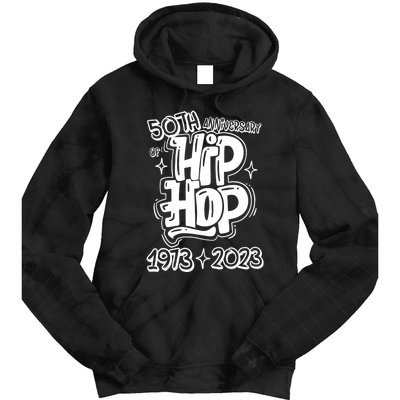 50 Years Old 50th Anniversary Of Hip Hop Graffiti Hip Hop Tie Dye Hoodie