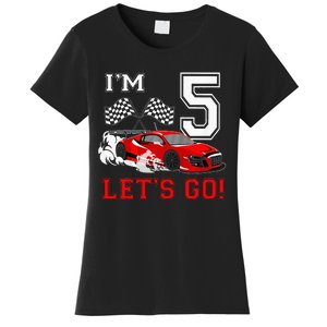 5 Year Old Race Car 5th Birthday Racecar Racing Women's T-Shirt