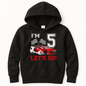 5 Year Old Race Car 5th Birthday Racecar Racing Kids Hoodie