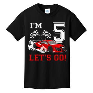 5 Year Old Race Car 5th Birthday Racecar Racing Kids T-Shirt