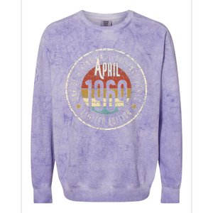 54 Year Old April 1969 Limited Edition 54th Birthday Colorblast Crewneck Sweatshirt