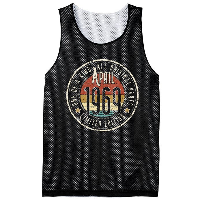 54 Year Old April 1969 Limited Edition 54th Birthday Mesh Reversible Basketball Jersey Tank