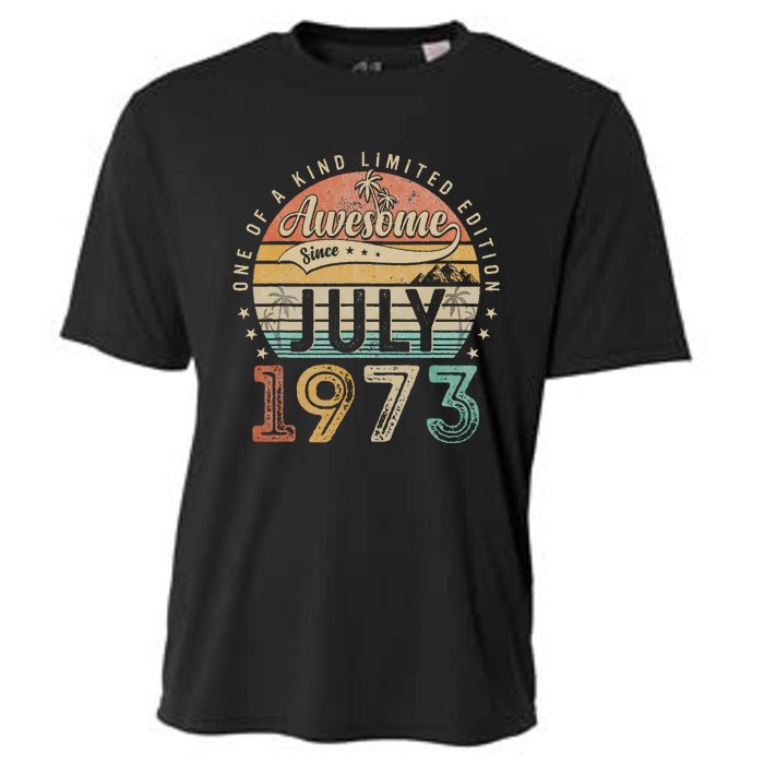 50 Year Old Awesome Since July 1973 50th Birthday Cooling Performance Crew T-Shirt