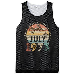 50 Year Old Awesome Since July 1973 50th Birthday Mesh Reversible Basketball Jersey Tank