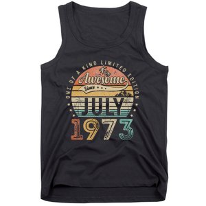 50 Year Old Awesome Since July 1973 50th Birthday Tank Top