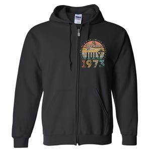 50 Year Old Awesome Since July 1973 50th Birthday Full Zip Hoodie