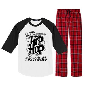 50 Years Old 50th Anniversary Of Hip Hop Graffiti Hip Hop Raglan Sleeve Pajama Set