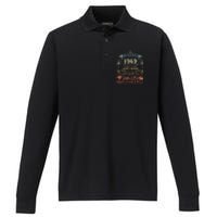 54 Year Old Awesome Since February 1969 54th Birthday Gift Performance Long Sleeve Polo