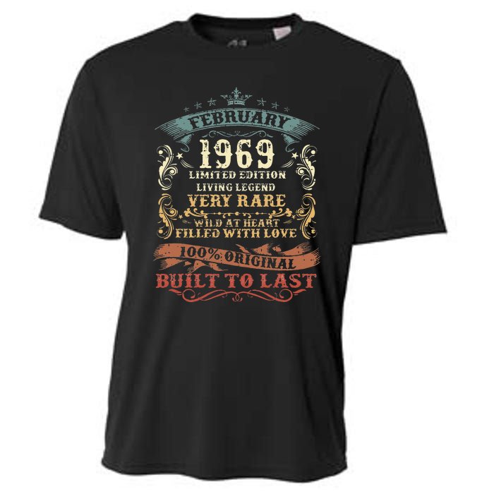 54 Year Old Awesome Since February 1969 54th Birthday Gift Cooling Performance Crew T-Shirt