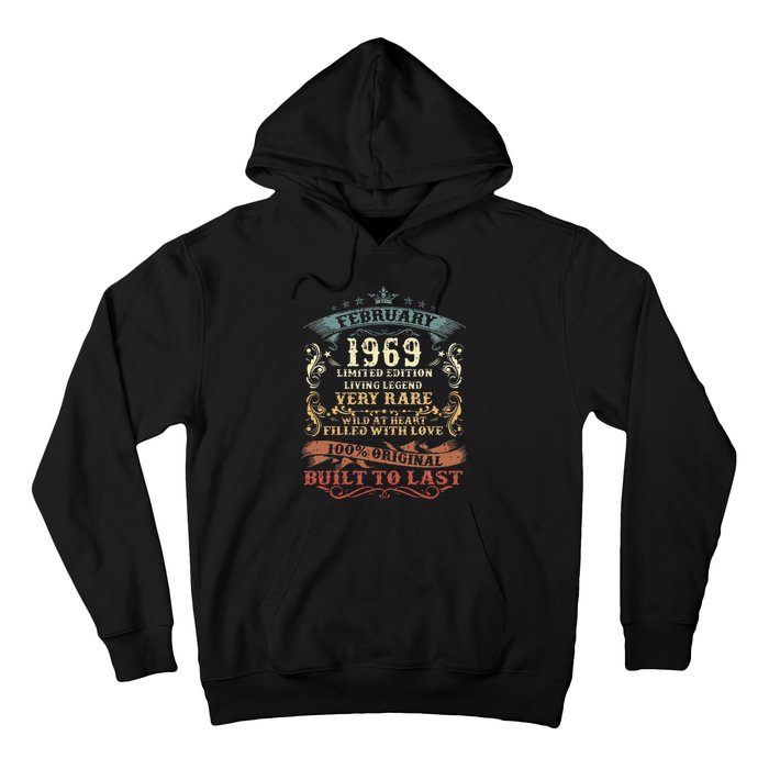 54 Year Old Awesome Since February 1969 54th Birthday Gift Hoodie