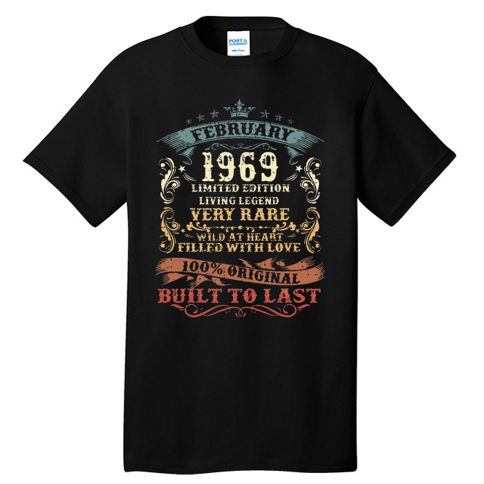 54 Year Old Awesome Since February 1969 54th Birthday Gift Tall T-Shirt