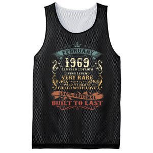 54 Year Old Awesome Since February 1969 54th Birthday Gift Mesh Reversible Basketball Jersey Tank