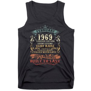 54 Year Old Awesome Since February 1969 54th Birthday Gift Tank Top