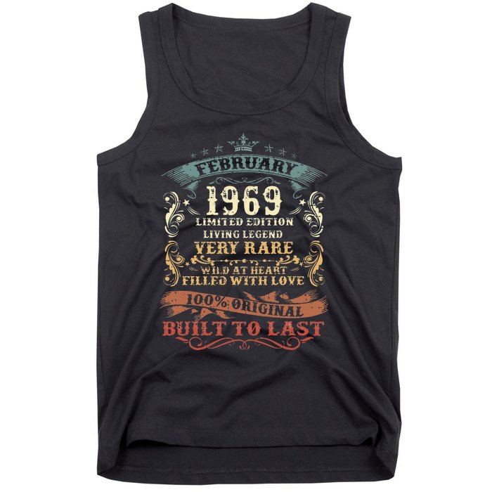 54 Year Old Awesome Since February 1969 54th Birthday Gift Tank Top