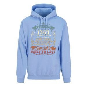 54 Year Old Awesome Since February 1969 54th Birthday Gift Unisex Surf Hoodie