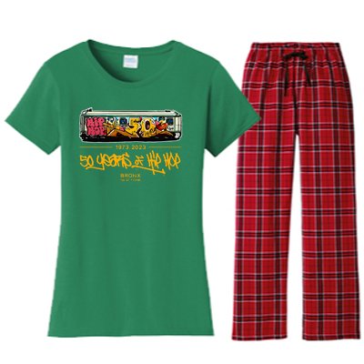 50 Years Of Hip Hop 50th Anniversary Retro Women's Flannel Pajama Set