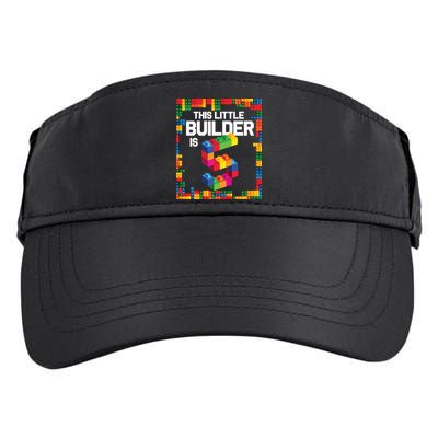 5 Year Old Building Blocks Birthday Brick 5th Gift Adult Drive Performance Visor