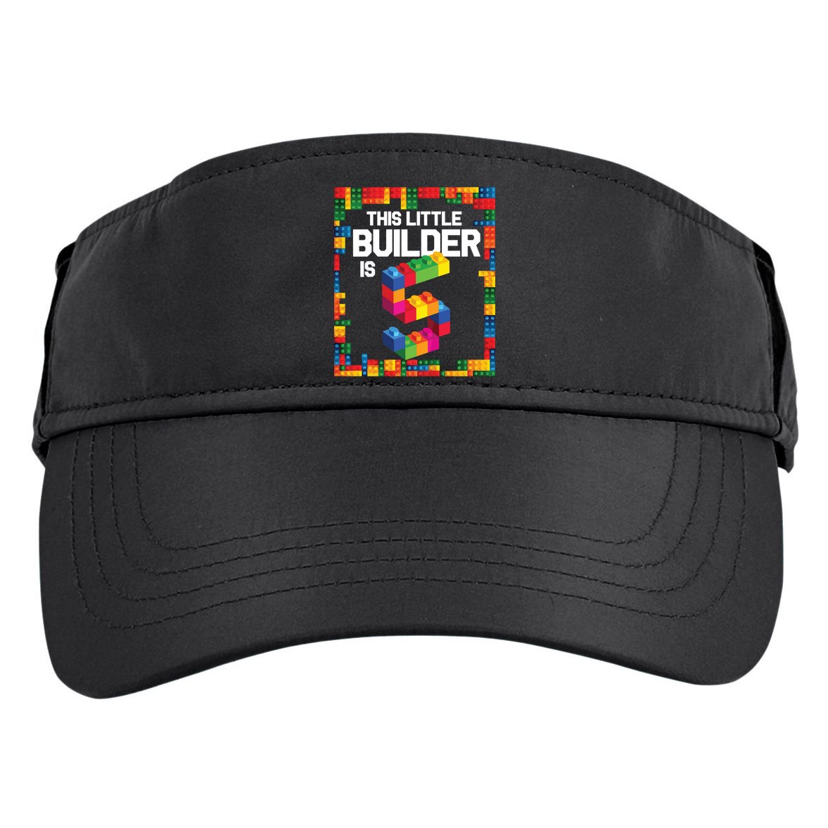 5 Year Old Building Blocks Birthday Brick 5th Gift Adult Drive Performance Visor