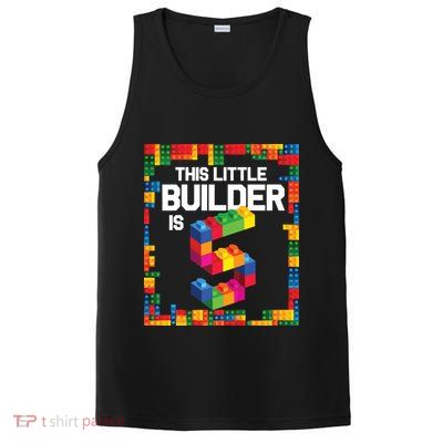 5 Year Old Building Blocks Birthday Brick 5th Gift PosiCharge Competitor Tank