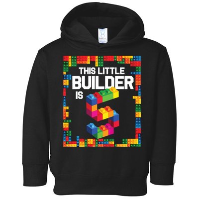 5 Year Old Building Blocks Birthday Brick 5th Gift Toddler Hoodie