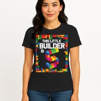 5 Year Old Building Blocks Birthday Brick 5th Gift Womens T-Shirt
