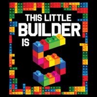 5 Year Old Building Blocks Birthday Brick 5th Gift Womens T-Shirt