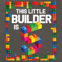 5 Year Old Building Blocks Birthday Brick 5th Gift Cotton Canvas Backpack